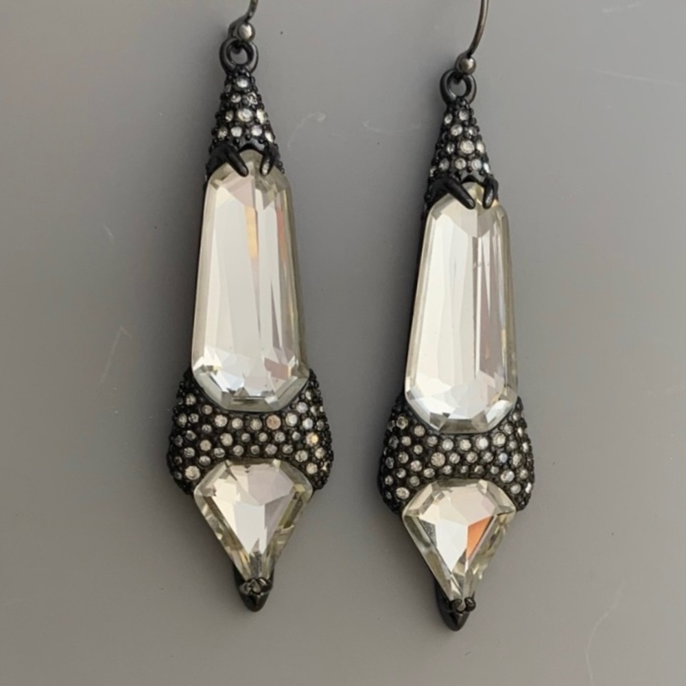 ALEXIS BITTAR • Black Miss Havisham Crystal
Encrusted Spear Drop Earrings - Picture 14 of 14